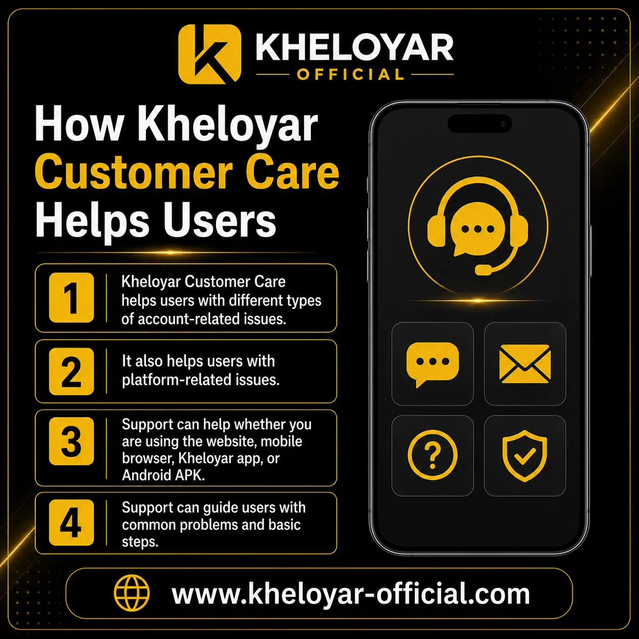 Kheloyar support agent illustrating how customer care helps users