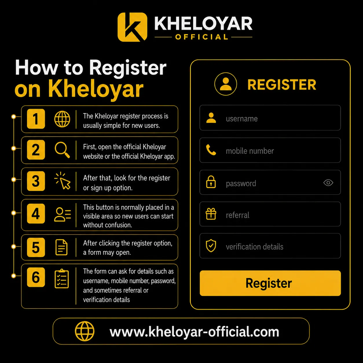 How to Register on Kheloyar