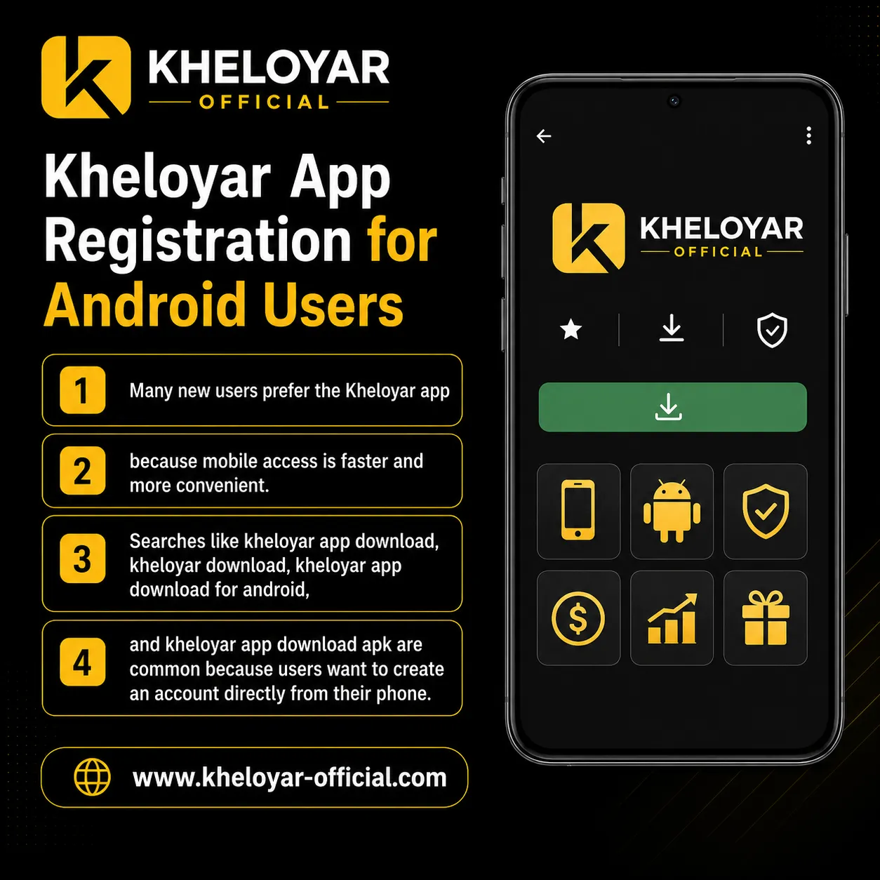 Kheloyar App Registration for Android Users