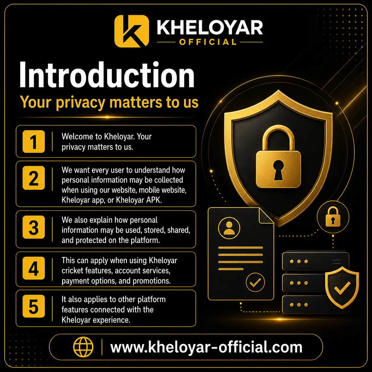 Kheloyar Privacy Policy Introduction